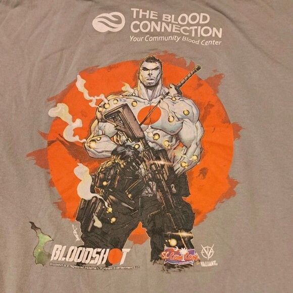 Bloodshot Valiant Comics T-Shirt Men’s 2XL SC Comic-Con Exclusive Graphic Tee - Picture 1 of 7